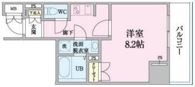 FIELD HILLS門前仲町(1K/6階)の間取り写真