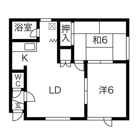 る・ぱれ82(2LDK/2階)の間取り写真