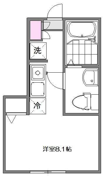 CAT TAIL 蒲田(ワンルーム/1階)の間取り写真