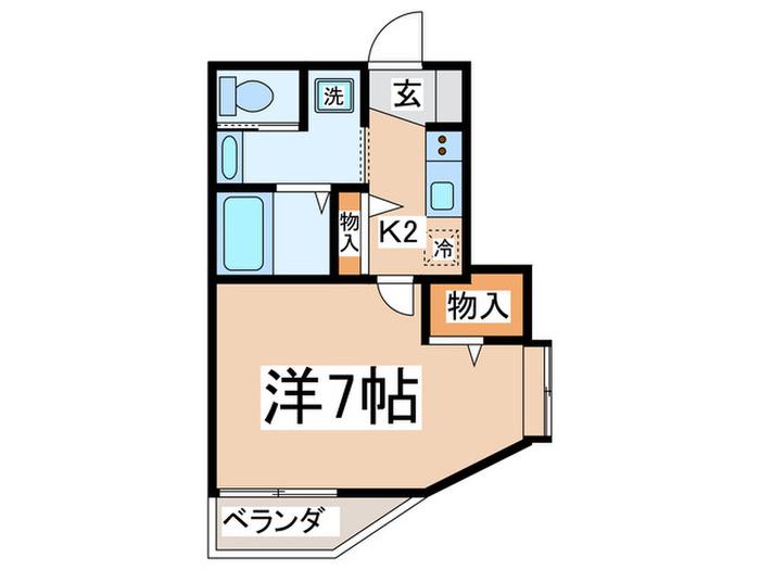 ルピナス(1K/3階)の間取り写真