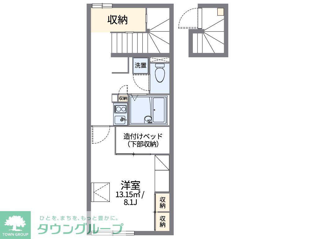 レオパレスカスティージョ天良(1K/2階)の間取り写真