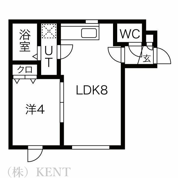 ティンカーベル琴似(1LDK/3階)の間取り写真