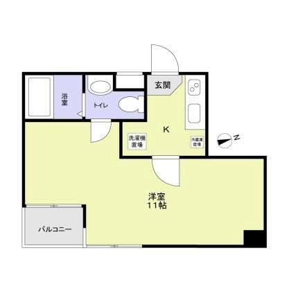 ル・レガルみなとみらい(1K/5階)の間取り写真
