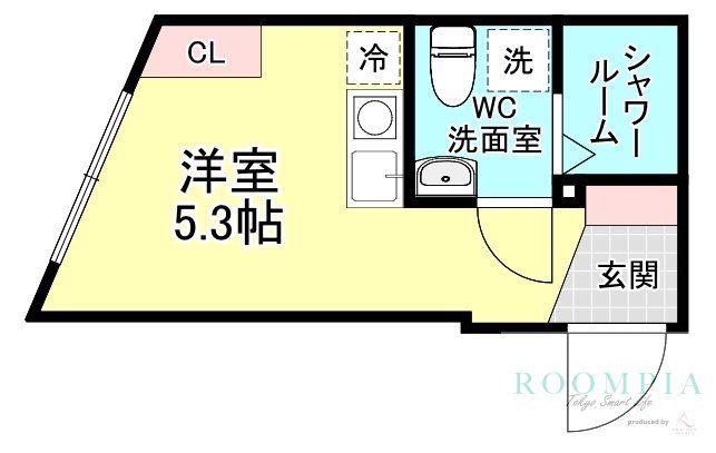 ジュリアス哲学堂(ワンルーム/3階)の間取り写真