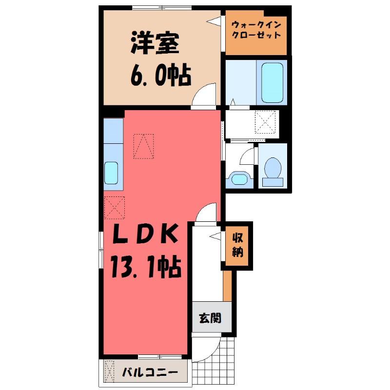 アルモニ-I(1LDK/1階)の間取り写真