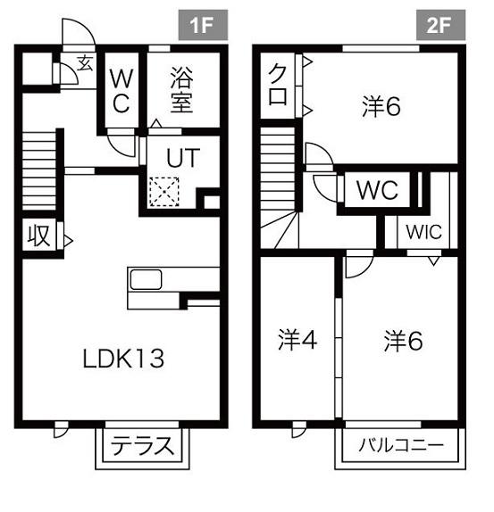 クレアーレ高峯 A棟(3LDK/1階)の間取り写真