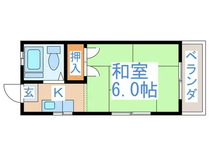 田所コーポ(1K/3階)の間取り写真