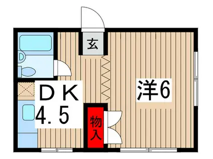 双葉ハイツ(1DK/1階)の間取り写真