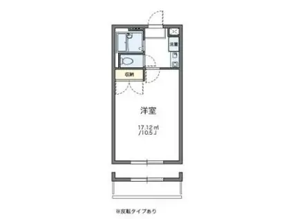 レオパレスソアレ(1K/3階)の間取り写真