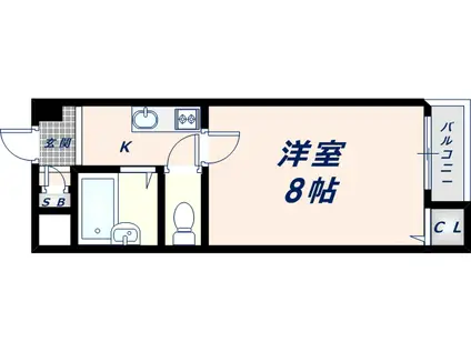 新深江ツリガミビルパート1(1K/2階)の間取り写真