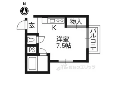 第3レジデンス春田(ワンルーム/1階)の間取り写真