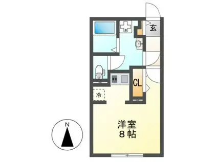 クレストタップ名古屋ウエスト(1K/5階)の間取り写真