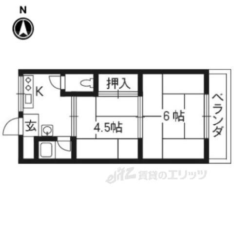 かなめの館(2K/2階)の間取り写真