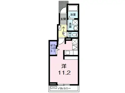 HARUKAS II(1K/1階)の間取り写真