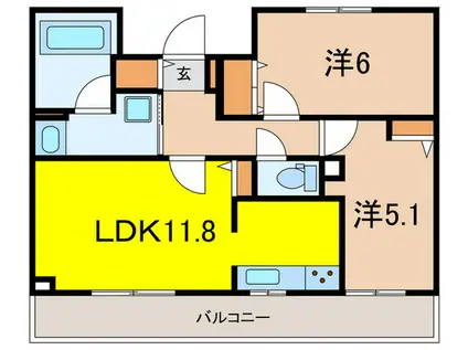 ライオンズマンション目白(2LDK/13階)の間取り写真
