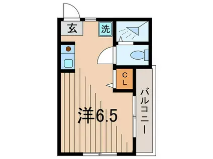 ビュー大岡山(ワンルーム/2階)の間取り写真