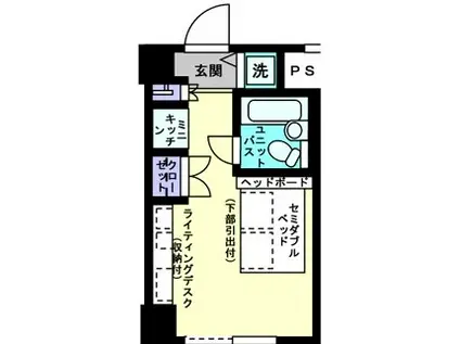 アルファコンフォート横浜(ワンルーム/3階)の間取り写真