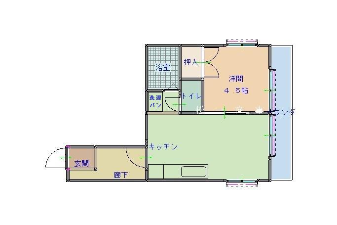広島セントラルビル(1LDK/2階)の間取り写真