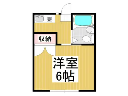 マンションエレガンス(1K/1階)の間取り写真