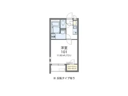 クレイノ沖(1K/2階)の間取り写真