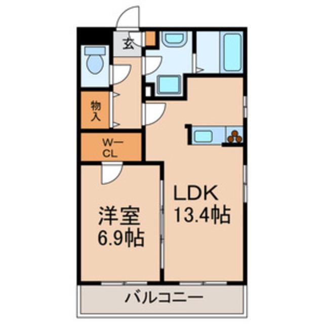 サニーハイツ(1LDK/1階)の間取り写真
