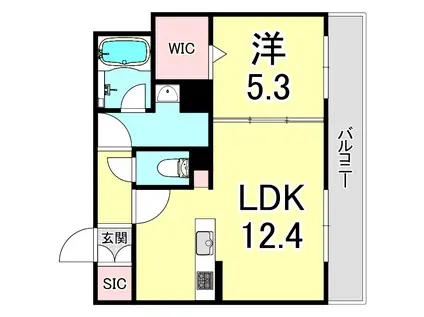エクセレントガーデンヒルズ(1LDK/3階)の間取り写真