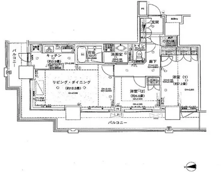 ベイクレストタワー 33階階 間取り