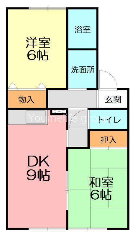 ビッグフィールド(3DK/2階)の間取り写真