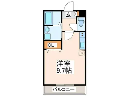 リンデンバウムはません(ワンルーム/4階)の間取り写真