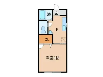 グレイスランド(1K/1階)の間取り写真