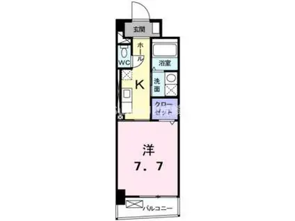 エスペランサ(1K/3階)の間取り写真