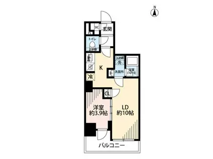 プレール・ドゥーク亀戸VI(1LDK/12階)の間取り写真