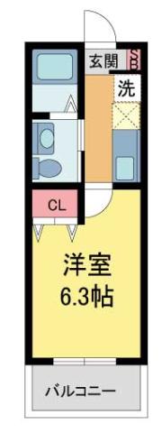 ダイドーメゾン阪神西宮駅前(1K/4階)の間取り写真