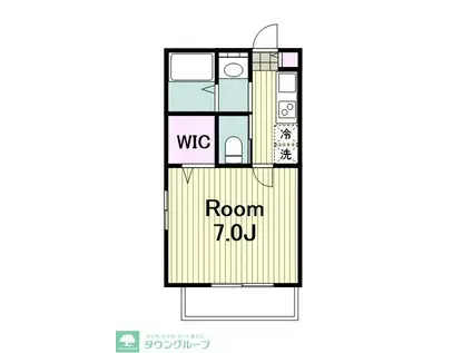 リラックス浜町(ワンルーム/2階)の間取り写真