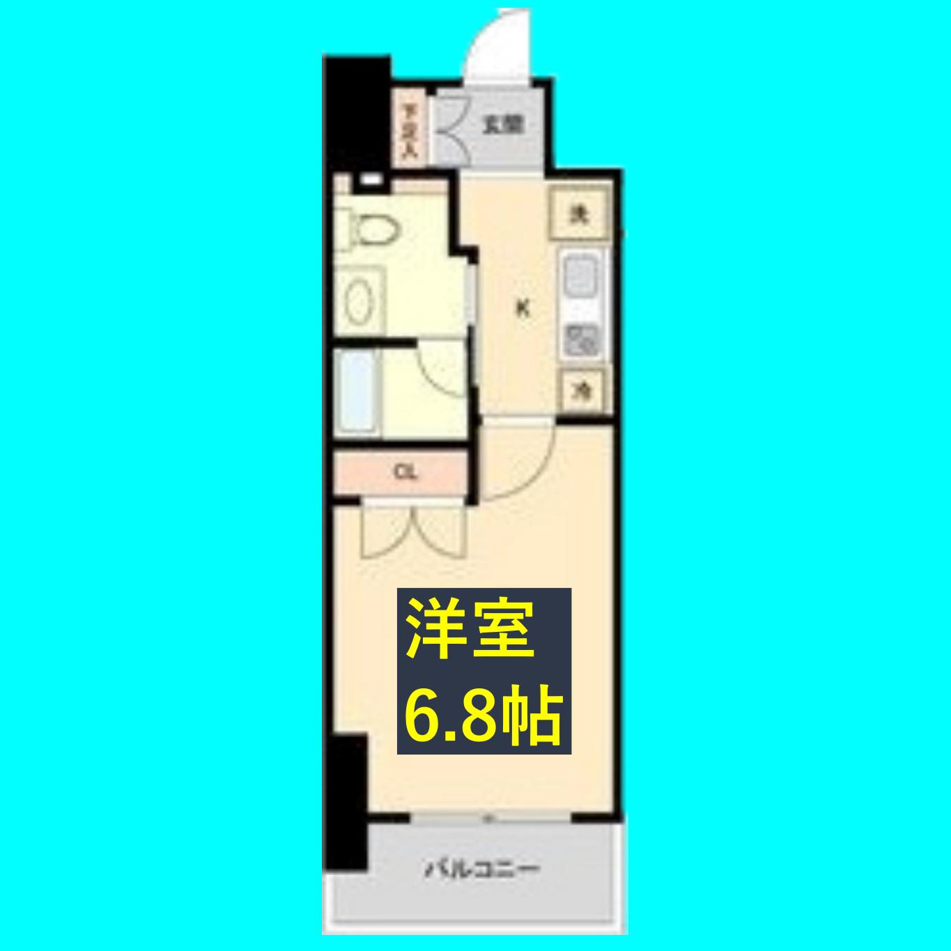 レジディア鶴舞(1K/9階)の間取り写真