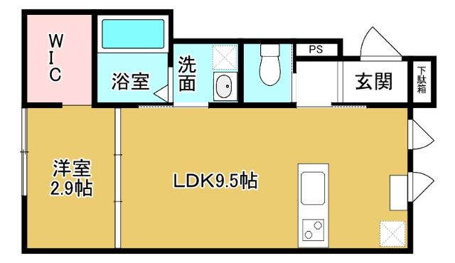 STORY 841(1LDK/1階)の間取り写真