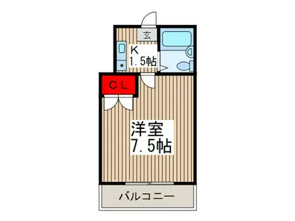 FUJIAP-1(1K/3階)の間取り写真