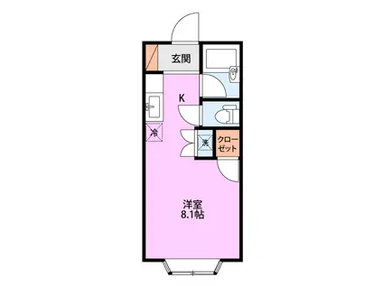 SAJA-K(ワンルーム/1階)の間取り写真