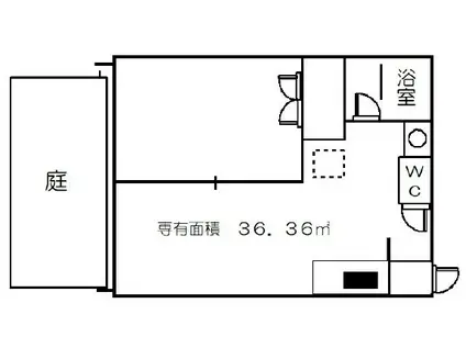 第三幸町ビル(1LDK/1階)の間取り写真