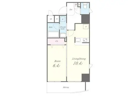 ラブールミノワ(1LDK/8階)の間取り写真