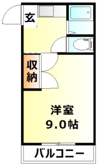 リトルハイム花尻 58番館(1K/3階)の間取り写真