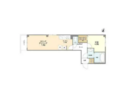 ボヌールREIWA(1LDK/1階)の間取り写真