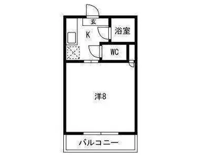 ハイツ畑中(1K/2階)の間取り写真