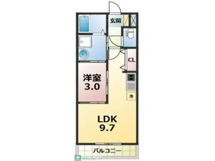 COOKIE(1LDK/1階)の間取り写真