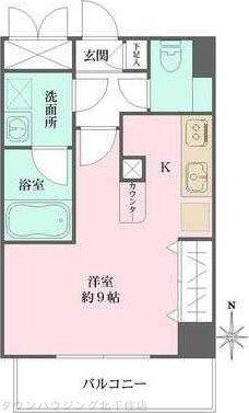 スコラタワー(ワンルーム/4階)の間取り写真