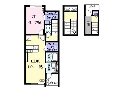 フレシール(1LDK/3階)の間取り写真