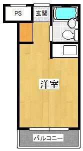 ダイドーメゾン苦楽園(ワンルーム/2階)の間取り写真