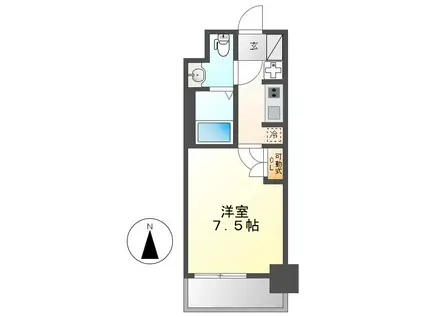 ISM栄(1K/5階)の間取り写真