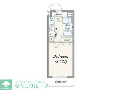 GRAN PASEO 谷在家(1K/1階)の間取り写真