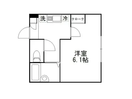 グローブ練馬桜台(1K/1階)の間取り写真